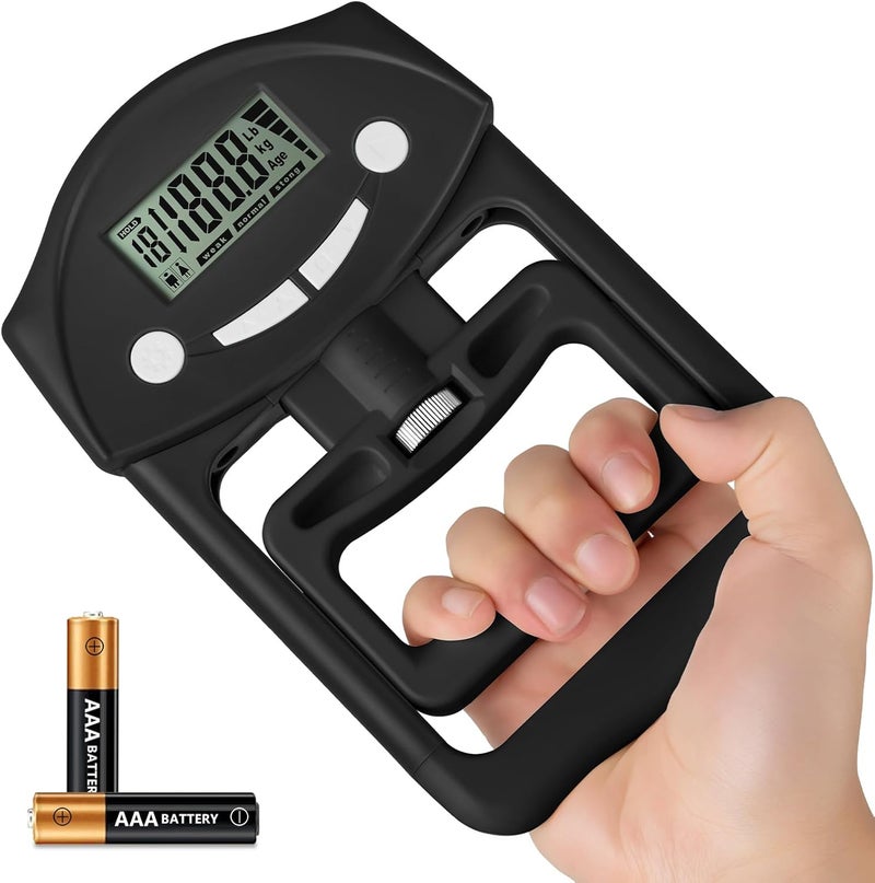 KYTO Grip Strength Tester, Digital Hand Grip Dynamometer with LCD Display, Adjustable Handle, 19-User Memory, 220Lbs/99Kgs – Track Your Grip Strength Progress - Image 1